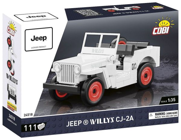 COB24518 - JEEP Willys CJ-2A bianco - 111 pezzi - 1