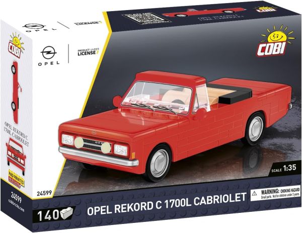 COB24599 - OPEL Rekord C 1700L Cabriolet rosso - 140 pz. - 1