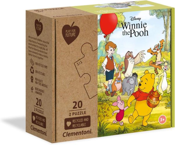 CLE24772 - 2 puzzle di Winnie the Pooh da 20 pezzi - 1