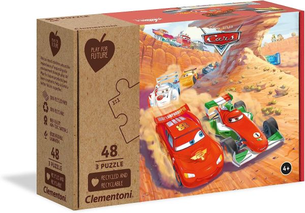 CLE25254 - 3 puzzle 48 pezzi Disney Cars - 1