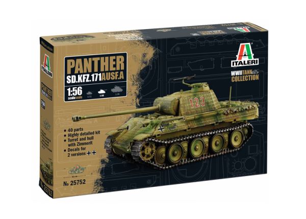 ITA25752 - PANTHER Sd.Kfz.171 Ausf.A serbatoio da assemblare e verniciare - 1