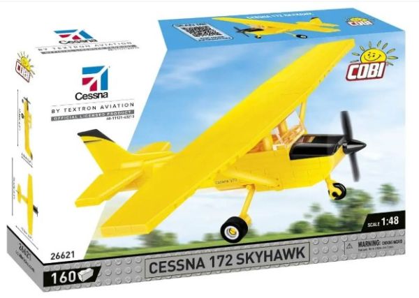 COB26621 - Aereo CESSNA 172 Skyhawk giallo - 160 pezzi - 1