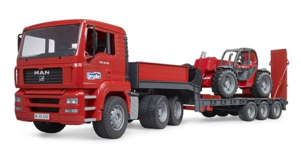 BRU2774 - MAN TGA 6x4 con carrello porta-attrezzi e sollevatore telescopico MANITOU MLT 633 - 1