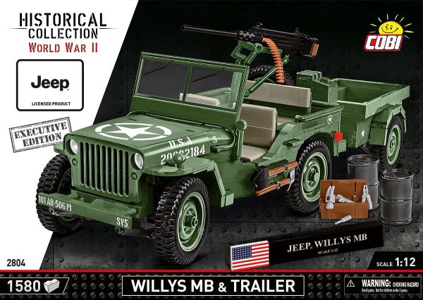 COB2804 - JEEP Willys MB con rimorchio - Edizione esclusiva - 1580 pezzi - 1