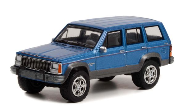 GREEN28100-D - 1991 JEEP Cherokee blu 80° Anniversario JEEP in blister - 1