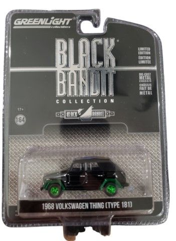 GREEN28110-DVERT - DATSUN 510 con portasci e cerchi verdi 1971 nero della serie BLACK BANDIT in blister - 1