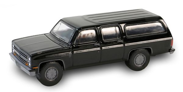 GREEN28150-D - CHEVROLET Suburban C10 custom deluxe 1985 nero della serie BLACK BANDIT in blister - 1