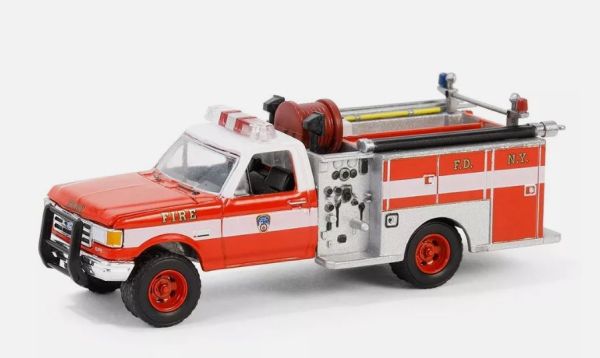 GREEN30502 - FORD F-350 1987 Dipartimento dei Vigili del Fuoco di New York in blister - 1