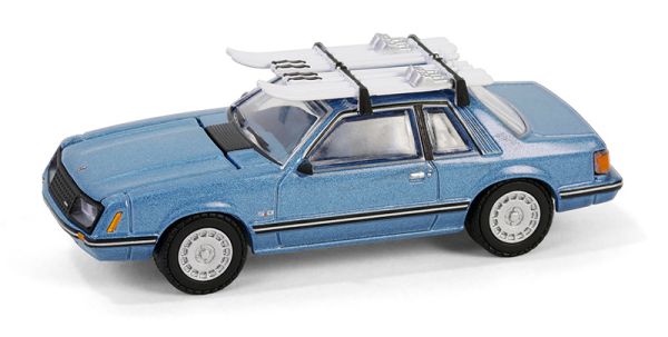 GREEN30510 - FORD Mustanf Ghia coupé 1981 con portasci blu in blister - 1