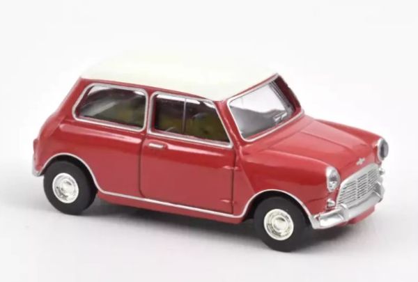 NOREV310520 - 1964 MINI COOPER S Tartan Red con tetto bianco - 1