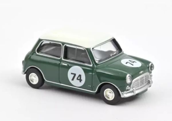 NOREV310525 - 1964 MINI COOPER S Verde mandorla con numero 74 - 1