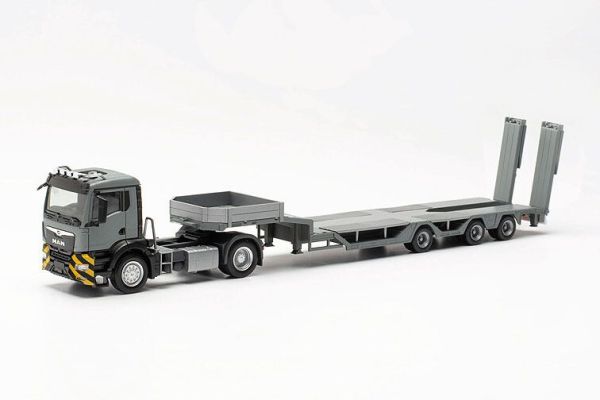 HER316194 - MAN TGS NN 4x2 con rimorchio a 3 assi grigio - 1