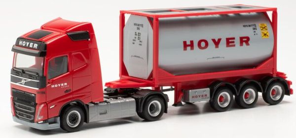 HER316316 - VOLVO 4x2 FH Gl con semirimorchio portacisterna a 3 assi HOYER rosso - 1