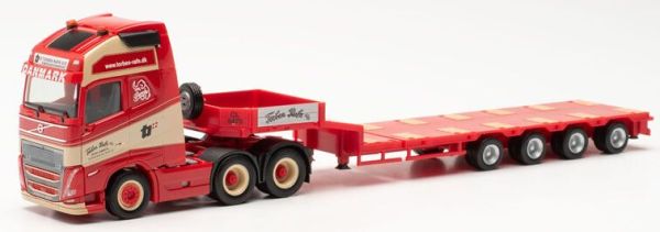 HER316354 - VOLVO 6x4 FH 16 Gl. XL con rimorchio ribassato 4 assi TORBEN RAFN rosso - 1