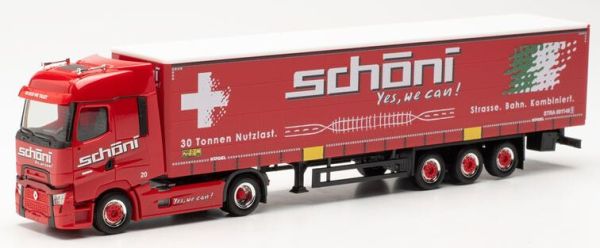 HER316446 - RENAULT 4x2 T G con rimorchio 3 assi SCHONI INTERNATIONAL rosso - 1