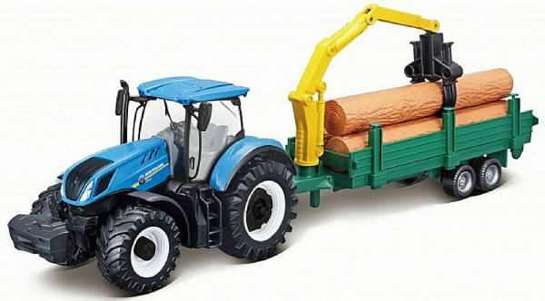 BUR31655 - NEW HOLLAND T7.315 con rimorchio forestale - 1