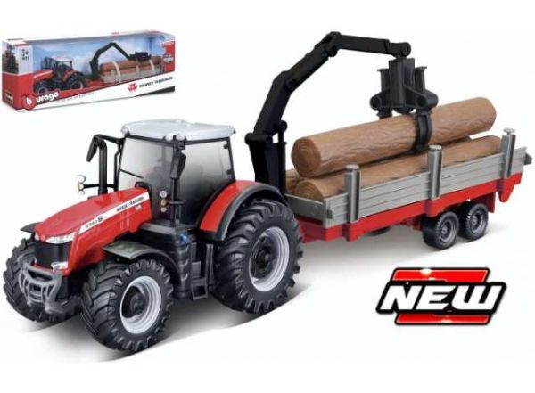 BUR31659 - MASSEY FERGUSON 8740S con rimorchio forestale - 1