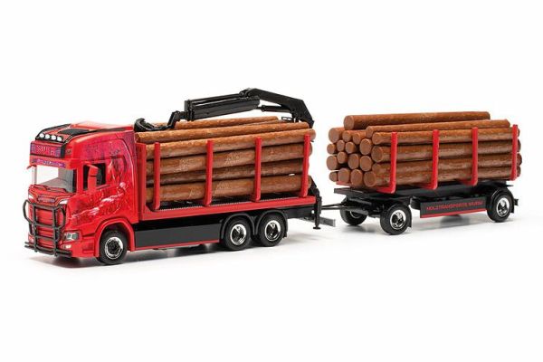 HER317443 - SCANIA CR 20 HD 6x4 con braccio di carico e rimorchio 1+1 WURM TRANSPORTE - 1