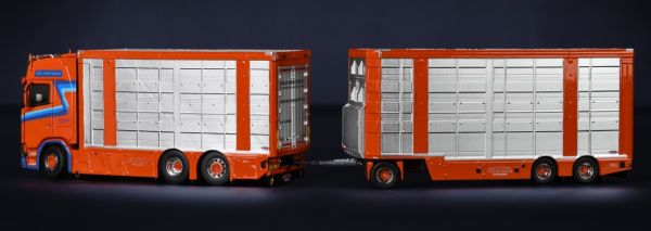 IMC32-0197 - SCANIA S Tetto Alto 6x2 semirigido con rimorchio 1+2 assi bestiame RINUS VAN BEERS - 1