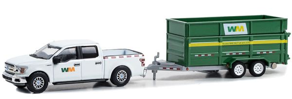 GREEN32290-C - 2018 FORD F-150 Supercraw con rimorchio ribaltabile WAST MANAGEMENT della serie Hitch & Tow, in blister - 1