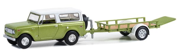 GREEN32300-B - HARVESTER Scout con rimorchio 1970 della serie HITCH & TOW in blister - 1