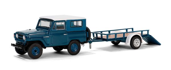 GREEN32310-A - 1961 NISSAN Patrol Hard Top con rimorchio della serie HITCH & TOW in blister - 1