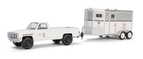 GREEN32310-C - CHEVROLET C20 1987 - LAPD con furgone HITCH & TOW in blister - 1