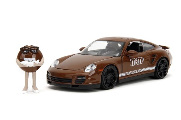 JAD34624 - PORSCHE 911 Turbo con figura M&M'S marrón - 1