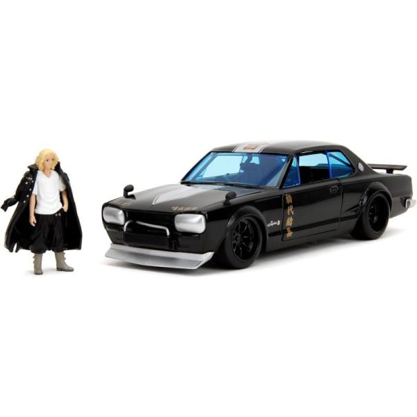 JAD34698 - NISSAN Skyline GTR 1971 con figura de Mikey TOKYO REVENGERS negro - 1