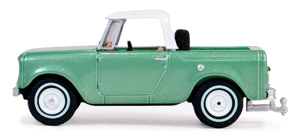 GREEN35280-A - BLUE COLLAR 1965 verde HAVERSTER Scout Half Cab Pick-up in blister - 1