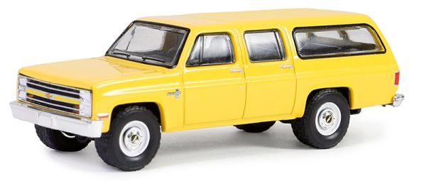 GREEN35280-D - 1987 CHEVROLET Suburban K20 Custom Deluxe giallo della serie BLUE COLLAR in blister - 1