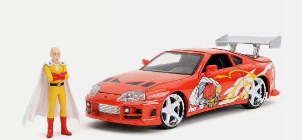 JAD35347 - TOYOTA Supra 1995 rosso con figura ONE PUNCH MAN - 1