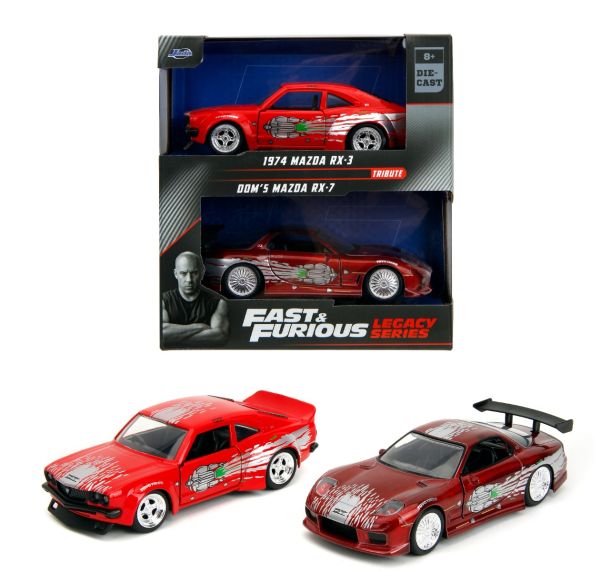 JAD35398 - MAZDA RX-3 1974 Rosso e MAZDA RX-7 FAST & FURIOUS - 1