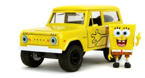 JAD35467 - FORD Bronco 1973 giallo con figurina BOBO L'EPONGE - 1