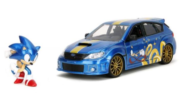 JAD35871 - SUBARU Impreza WRX STI 2012 blu con statuetta SONIC - 1