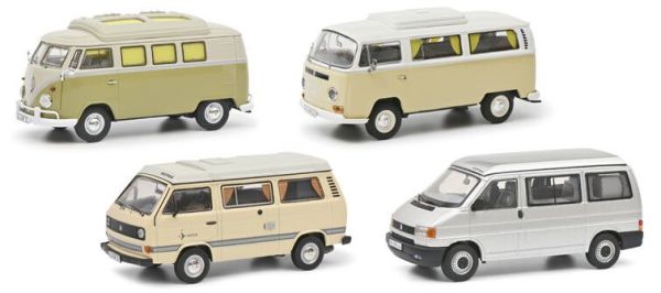 SCH3591 - VOLKSWAGEN set camper T1b, T2a, T3a e T4a - 1