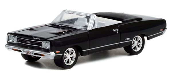 GREEN37250-D - 1969 PLYMOUTH GTX cabriolet della serie BARRETT JACKSON in blister - 1