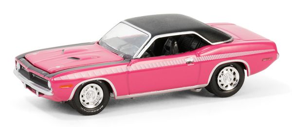 GREEN37310-D - PLYMOUTH Cuda 1970 Rosa della gamma BARRETT JACKSON in blister - 1