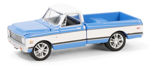 GREEN37310-E - 1971 CHEVROLET C10 Super Cheyenne Blue della serie BARRETT JACKSON in blister - 1