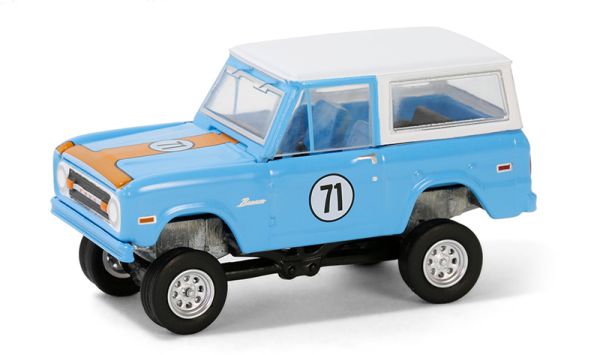 GREEN37310-F - 1971 FORD Bronco Blue della serie BARRETT JACKSON in blister - 1