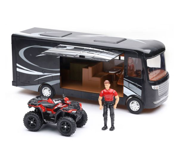 NEW37356 - Camper con un quad POLARIS WP 1000 e un personaggio - 1