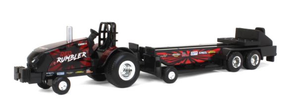 ERT37941-1 - CASE IH Magnum RED RUMBLER trattore trainante nero con rimorchio - 1