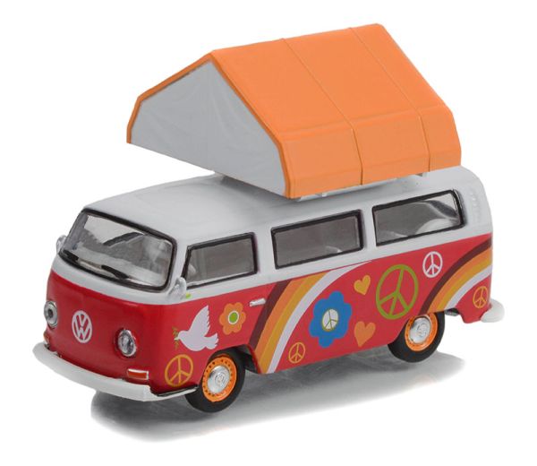 GREEN38030-A - VOLKSWAGEN Tipo 2 1968 Peace and Love dalla serie THE GREAT OUTDOORS in blister - 1