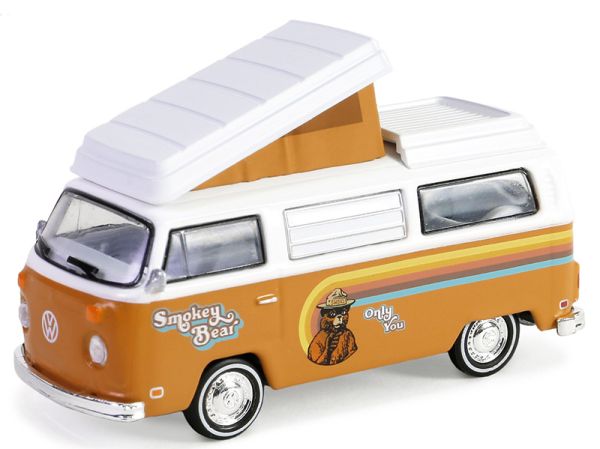 GREEN38060-C - VOLKSWAGEN Tipo 2 Wastfalia Campmobile 1974 Arancione della serie SMOKEY BEAR in blister - 1