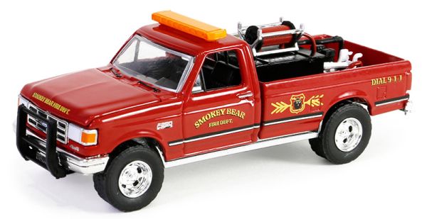 GREEN38060-E - FORD F-250 1990 Pompieri della serie SMOKEY BEAR in blister - 1