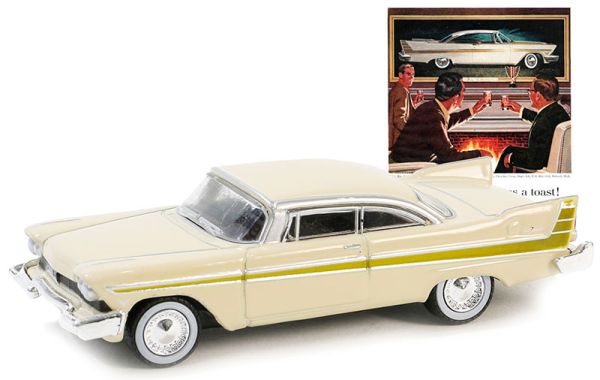 GREEN39140-B - PLYMOUTH Fury 1957 Beige della serie VINTAGE AD CARS in blister - 1