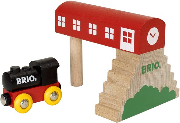 BRIO33615 - Stazione ferroviaria con locomotiva - 1