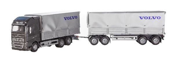 EMEK40953 - VOLVO FH16 750 6x4 nero rettilineo con 2+2 assi - 1