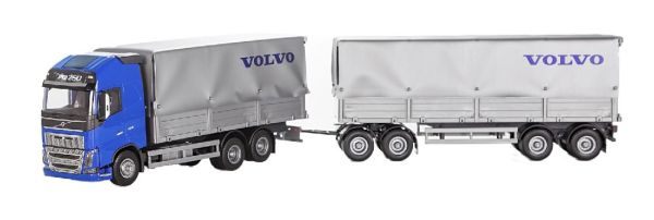 EMEK40954 - VOLVO FH16 750 6x4 blu con rimorchio a 2+2 assi - 1