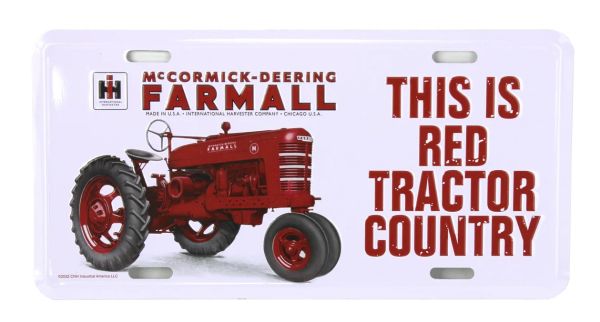 42068 - Targa in metallo IH Farmall M - This is Red Tractor Country - 30 x 15 cm - 1